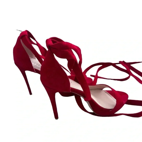 Simmi London - women’s size 9 Red Open Toed Heels - Picture 4 of 8
